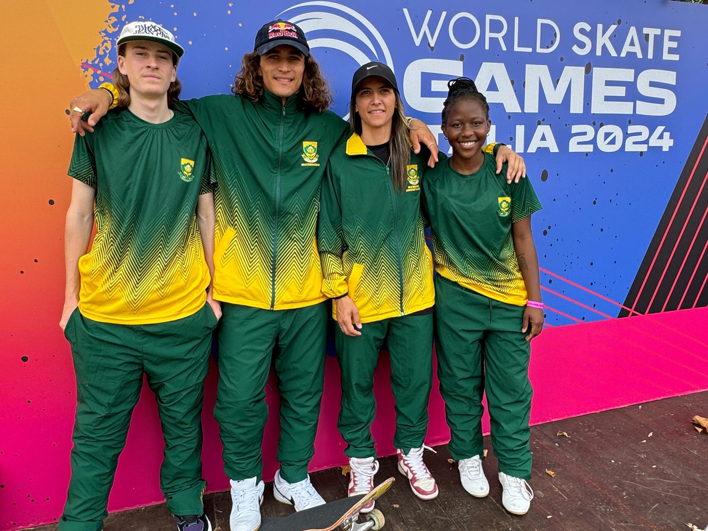 South African Skateboarding team at World Skate Games 2024